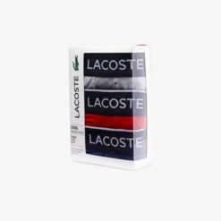 Lot De 3 Boxers Logotes Ceinture Elastique - Rouge / Gris / Bleu -MenCorner Boutique lacoste underwear lot de 3 boxers logotes ceinture elastique 3204510 2 1200x1200