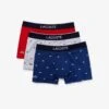 Lot De 3 Boxers Logotes Ceinture Elastique - Rouge / Gris / Bleu -MenCorner Boutique lacoste underwear lot de 3 boxers logotes ceinture elastique 3204510 1200x1200