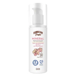 Hawaiian Tropic Lait Nourrissant Solaire Mineral - Spécial Visage - Peaux Sensibles - SPF30