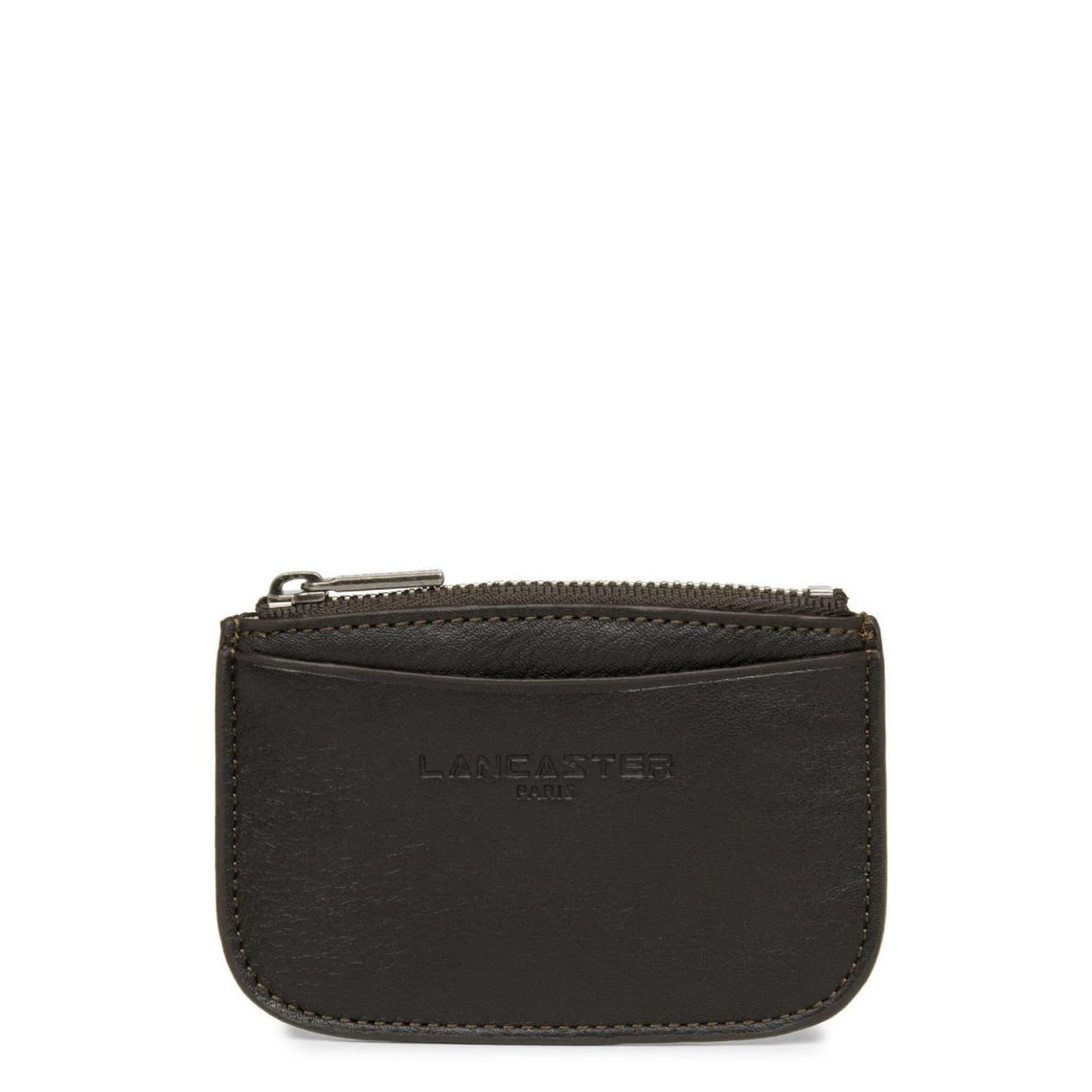Lancaster Porte Monnaie Zippée Homme Soft Vintage Marron Foncé 3 Lancaster Porte Monnaie Zippée Homme Soft Vintage Marron Foncé