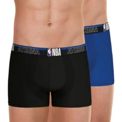 Athena Lot De 2 Boxers Homme - Bleu