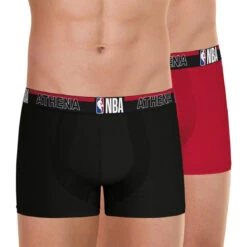 Athena Lot De 2 Boxers Homme - Rouge