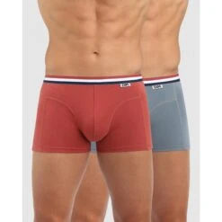 DIM Lot De 2 Boxers Rouges