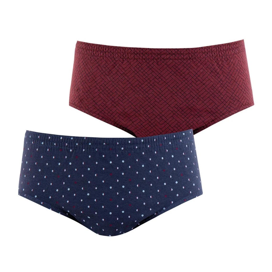 Lot De 2 Slips Taille Haute Homme - Bleu 4 Lot De 2 Slips Taille Haute Homme - Bleu – Image 2