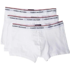 LOT DE 3 BOXERS COTON - Siglé Tommy Hilfiger Blanc