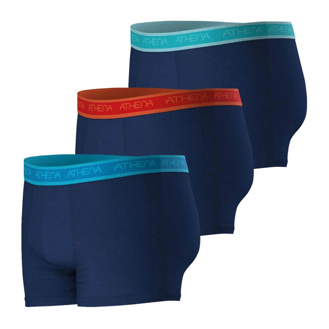 Athena Lot De 3 Boxers Homme - Bleu 5 Athena Lot De 3 Boxers Homme - Bleu – Image 3