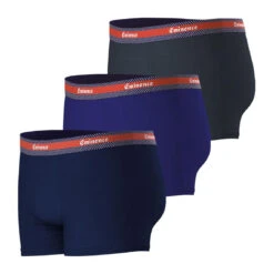 Lot De 3 Boxers Homme Sélection - Bleu -MenCorner Boutique lot de 3 boxers homme selection coton bio 3541026 7191190 90 1140x1140
