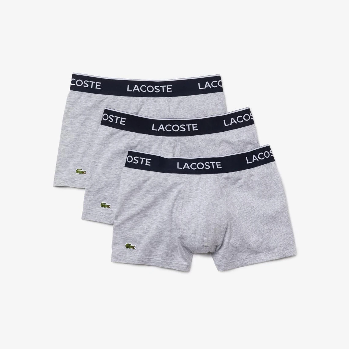 Lot De 3 Boxers Logotes Ceinture Elastique - Gris 3 Lot De 3 Boxers Logotes Ceinture Elastique - Gris