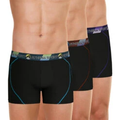 Athena Lot De 3 Boxers Longs Homme - Noir