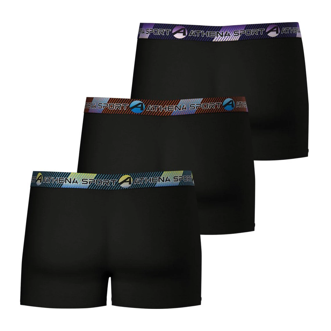Athena Lot De 3 Boxers Longs Homme - Noir 6 Athena Lot De 3 Boxers Longs Homme - Noir – Image 4