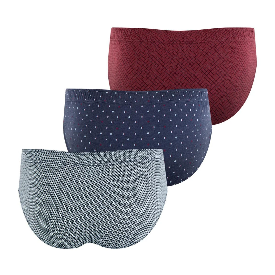 Lot De 3 Slips Taille Basse Homme - Bleu 5 Lot De 3 Slips Taille Basse Homme - Bleu – Image 3
