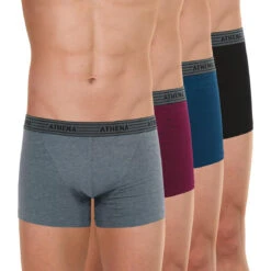 Athena Lot De 4 Boxers Homme - Rouge