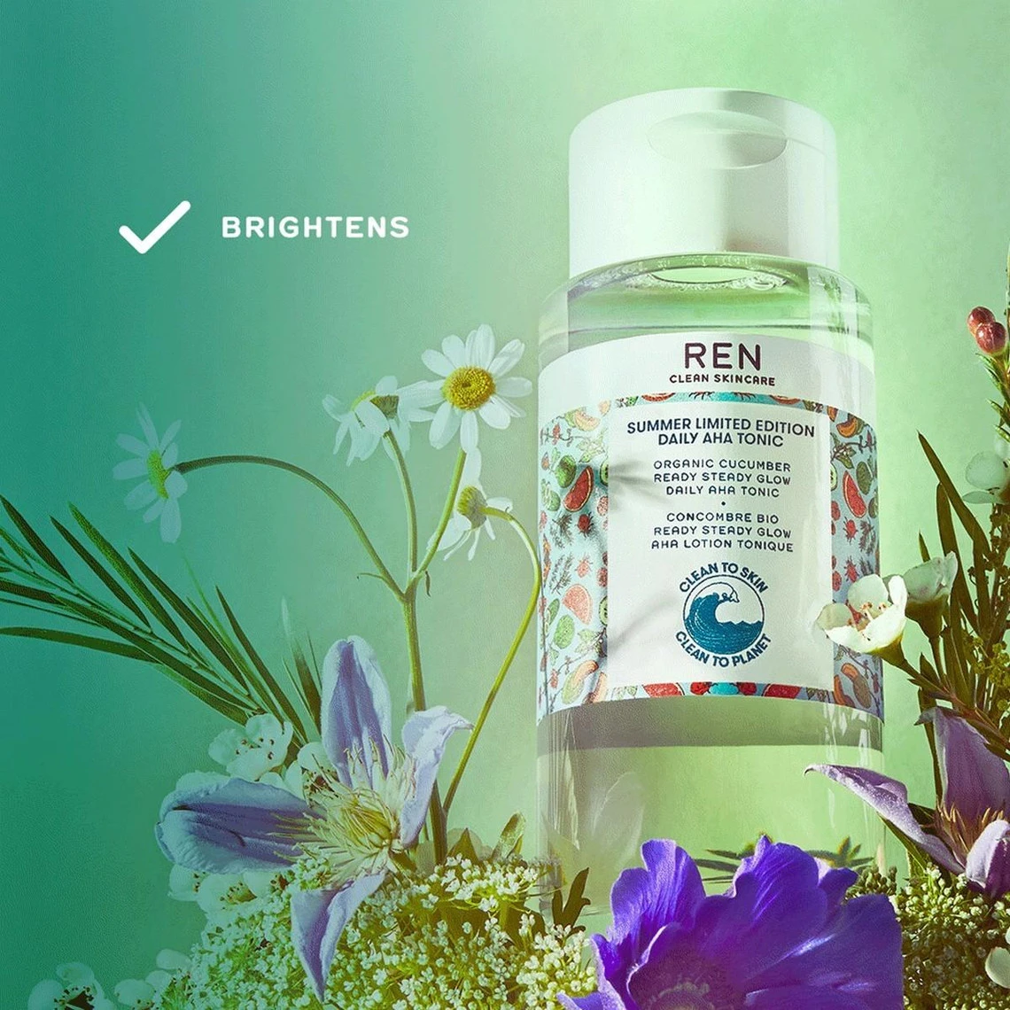 Ren Lotion Tonifiante Au Concombre Bio 250ml 4 Ren Lotion Tonifiante Au Concombre Bio 250ml – Image 2