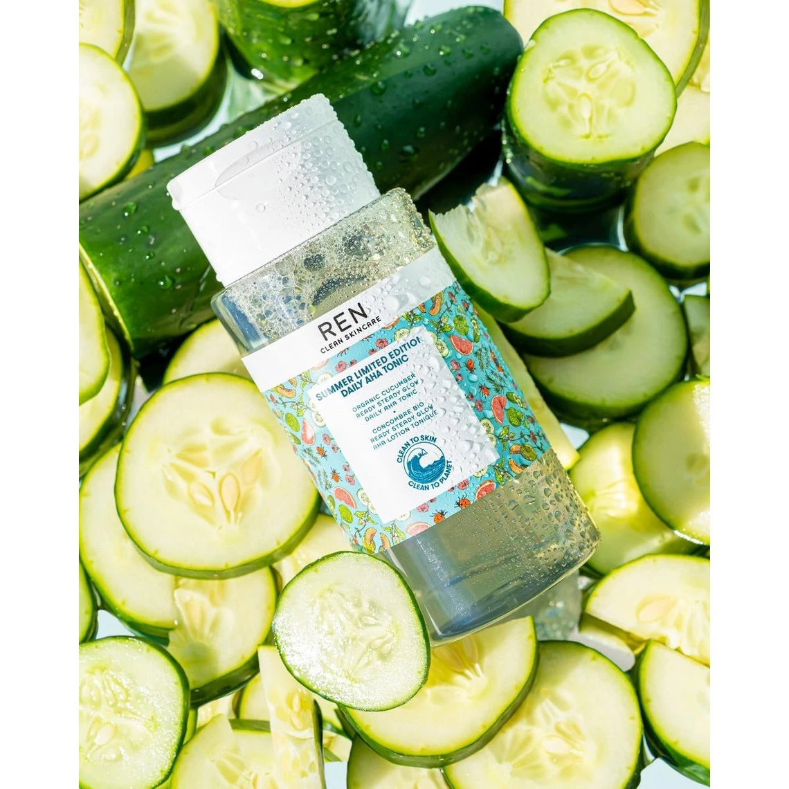 Ren Lotion Tonifiante Au Concombre Bio 250ml 5 Ren Lotion Tonifiante Au Concombre Bio 250ml – Image 3