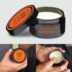 American Crew Matte Clay™ Cire Cheveux Homme Fixation Moyenne À Forte & Fini Mat Et Soyeux 85 G -MenCorner Boutique matte clay cire cheveux homme fixation moyenne forte et fini mat et soyeux 3509260 3 1140x1140