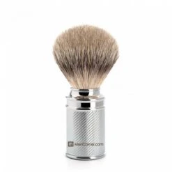 Blaireau Métal Chromé - Poil De Blaireau Silver Tip