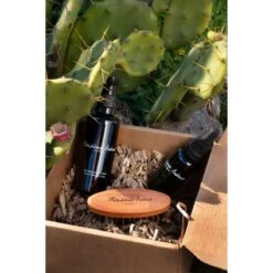 Coffret Soin Huile + Gel-Crème + Brosse à Barbe