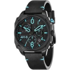 Montre Avi-8 AV-4052-05 - Hawker Hunter Cuir Acier Noir Homme
