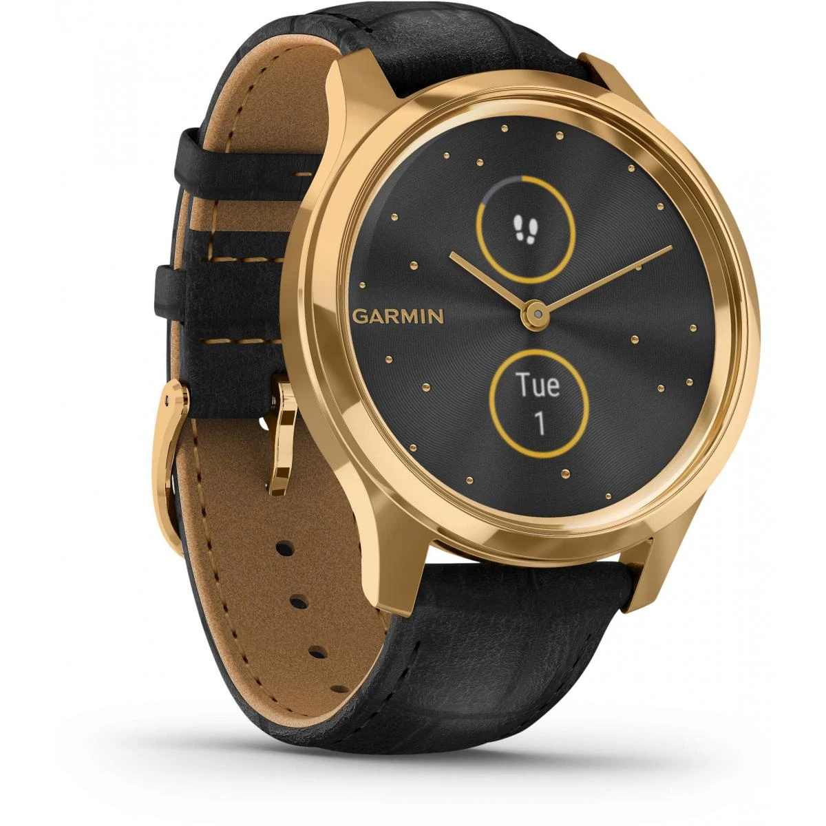 Montre Connectée Femme Garmin Vivomove Luxe 010-02241-02 - Bracelet Cuir Noir 4 Montre Connectée Femme Garmin Vivomove Luxe 010-02241-02 - Bracelet Cuir Noir – Image 2