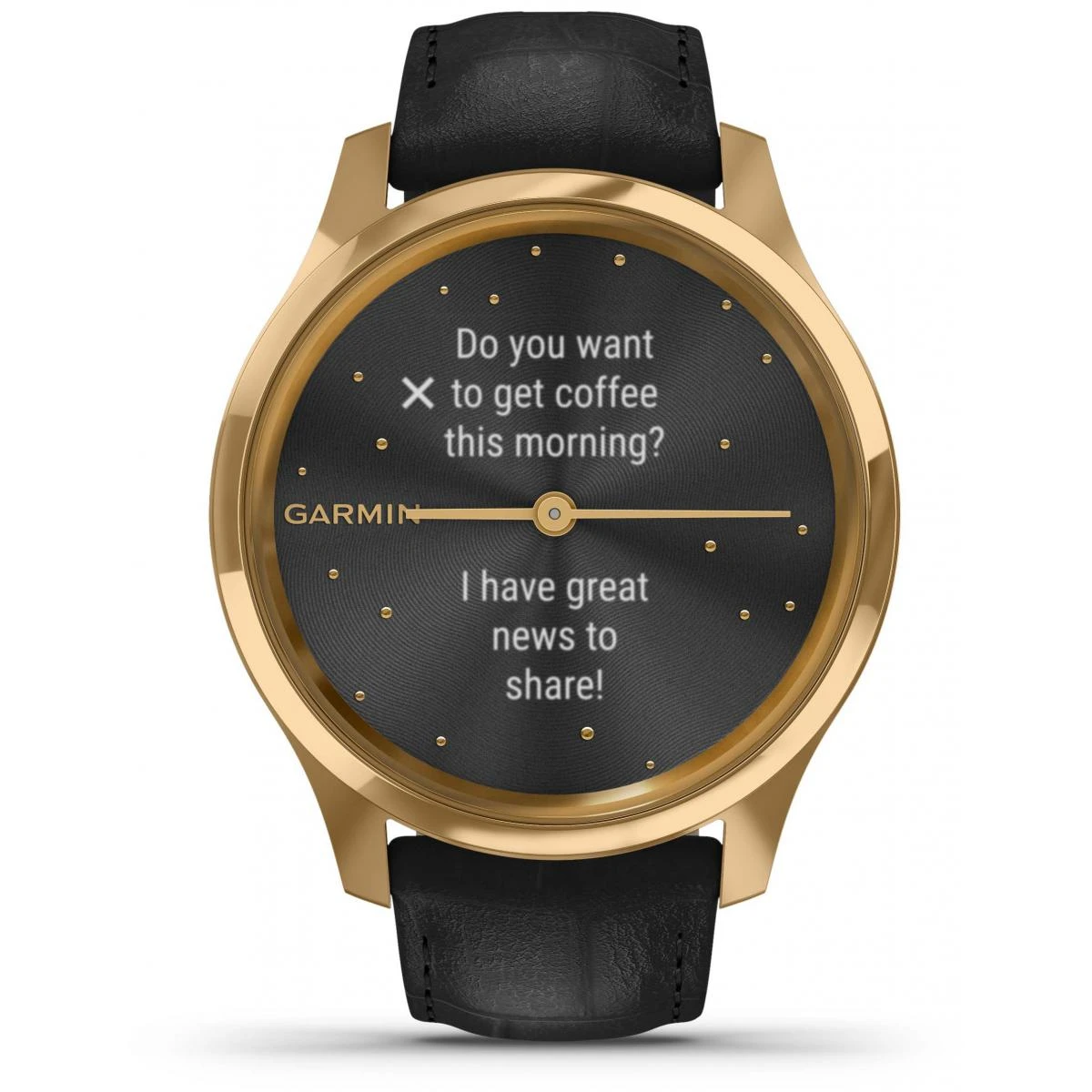 Montre Connectée Femme Garmin Vivomove Luxe 010-02241-02 - Bracelet Cuir Noir 3 Montre Connectée Femme Garmin Vivomove Luxe 010-02241-02 - Bracelet Cuir Noir