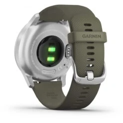 Montre Connectée Garmin Vivomove Style 010-02240-01 Silver/Moss - Bracelet Silicone Vert -MenCorner Boutique montre garmin homme 010 02240 01 1220915 4 1200x1200