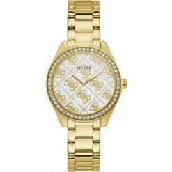 Montre Guess Montres GW0001L2 - Boîtier Acier Doré Avec Cristaux Cadran Argenté Bracelet Acier Doré