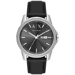 Emporio Armani Montre Homme ARMANI AX1735 - Bracelet Cuir Noire