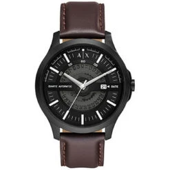 Emporio Armani Montre Homme ARMANI AX2446 - Bracelet Cuir Marron