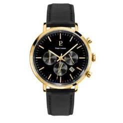 Montre Homme Baron 222G033 Cadran Noir Bracelet Cuir Noir