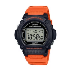 Casio Montre Homme W-219H-4AVEF - Bracelet Résine Orange
