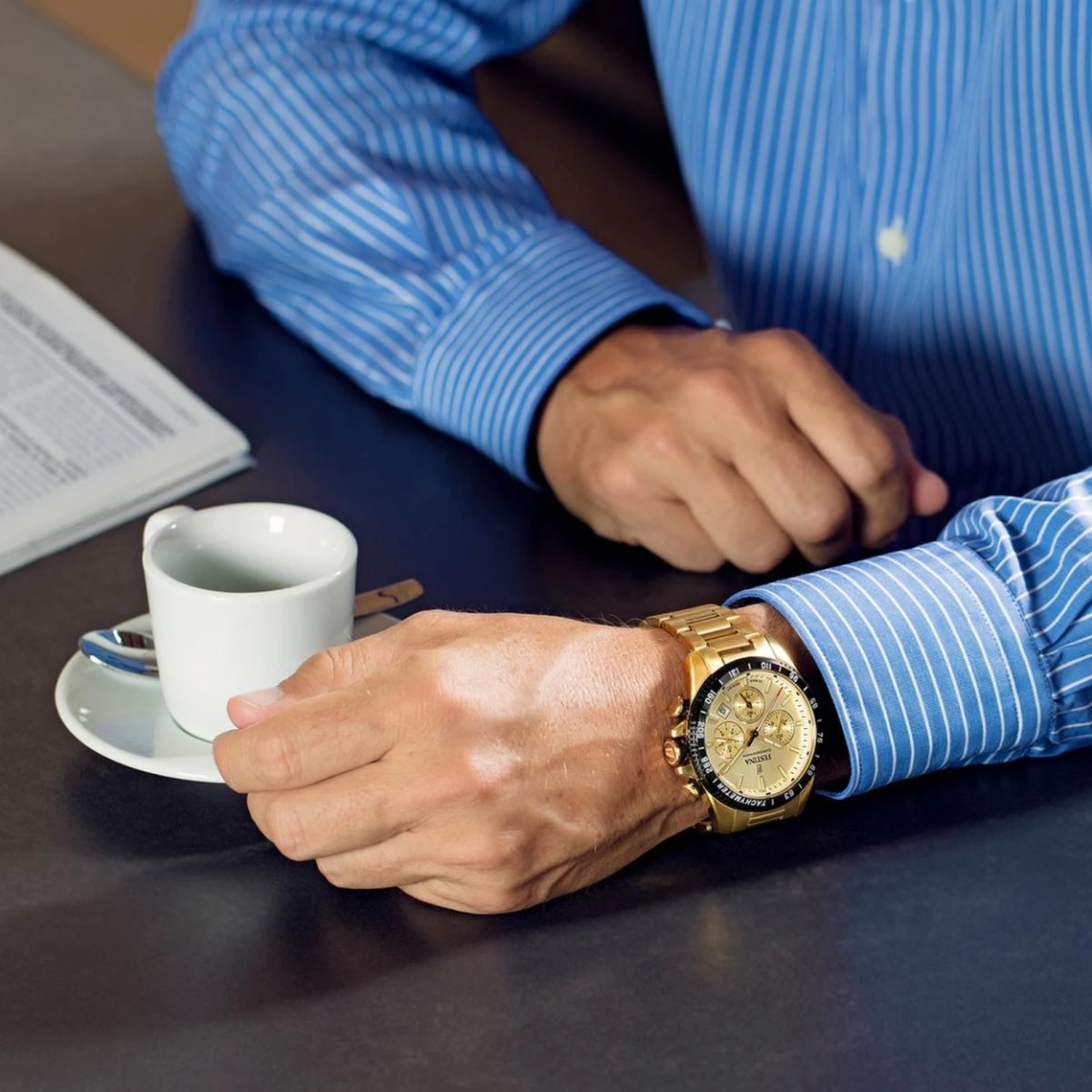Montre Homme Festina TIMELESS CHRONOGRAPH F20634-6 - Bracelet Acier Doré 5 Montre Homme Festina TIMELESS CHRONOGRAPH F20634-6 - Bracelet Acier Doré – Image 3