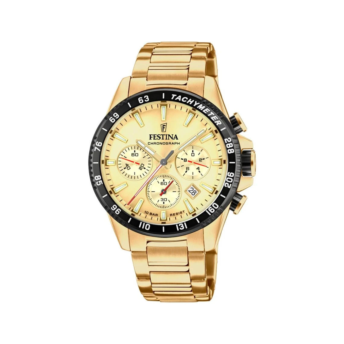 Montre Homme Festina TIMELESS CHRONOGRAPH F20634-6 - Bracelet Acier Doré 6 Montre Homme Festina TIMELESS CHRONOGRAPH F20634-6 - Bracelet Acier Doré – Image 4