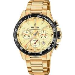 Montre Homme Festina TIMELESS CHRONOGRAPH F20634-6 - Bracelet Acier Doré