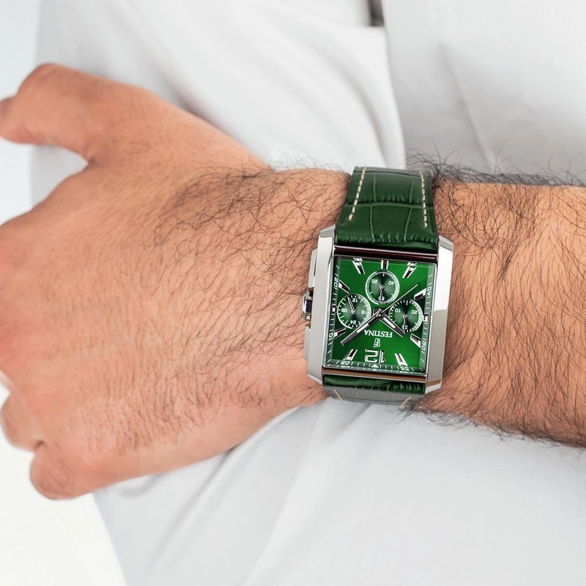 Montre Homme Festina TIMELESS CHRONOGRAPH F20636-3 - Bracelet Cuir Vert 4 Montre Homme Festina TIMELESS CHRONOGRAPH F20636-3 - Bracelet Cuir Vert â Image 2
