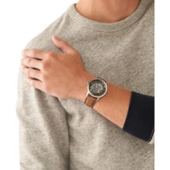 Montre Homme Fossil ME3234 - Bracelet Cuir Marron -MenCorner Boutique montre homme fossil me3234 bracelet cuir marron me3234 5 1140x1140