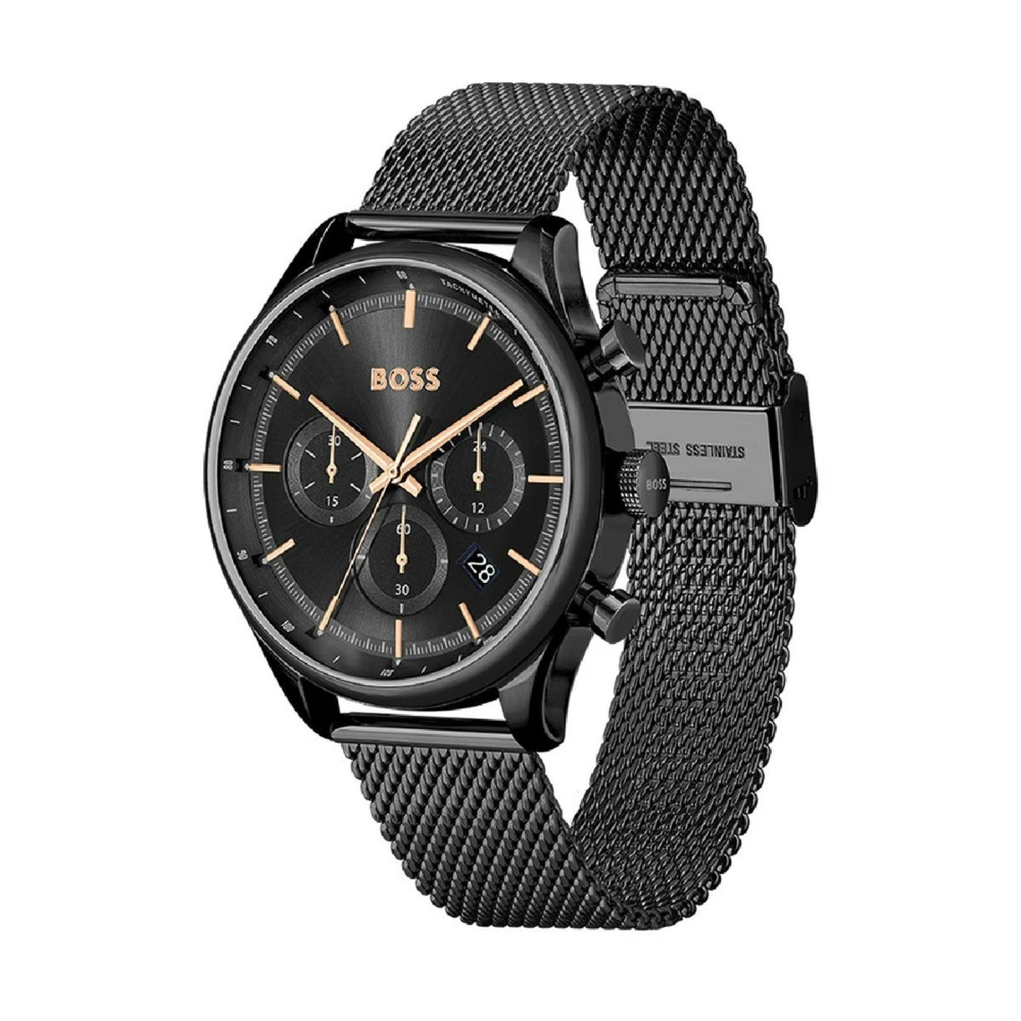 Montre Homme Boss Gregor - 1514065 Bracelet Acier Noir 5 Montre Homme Boss Gregor - 1514065 Bracelet Acier Noir – Image 3