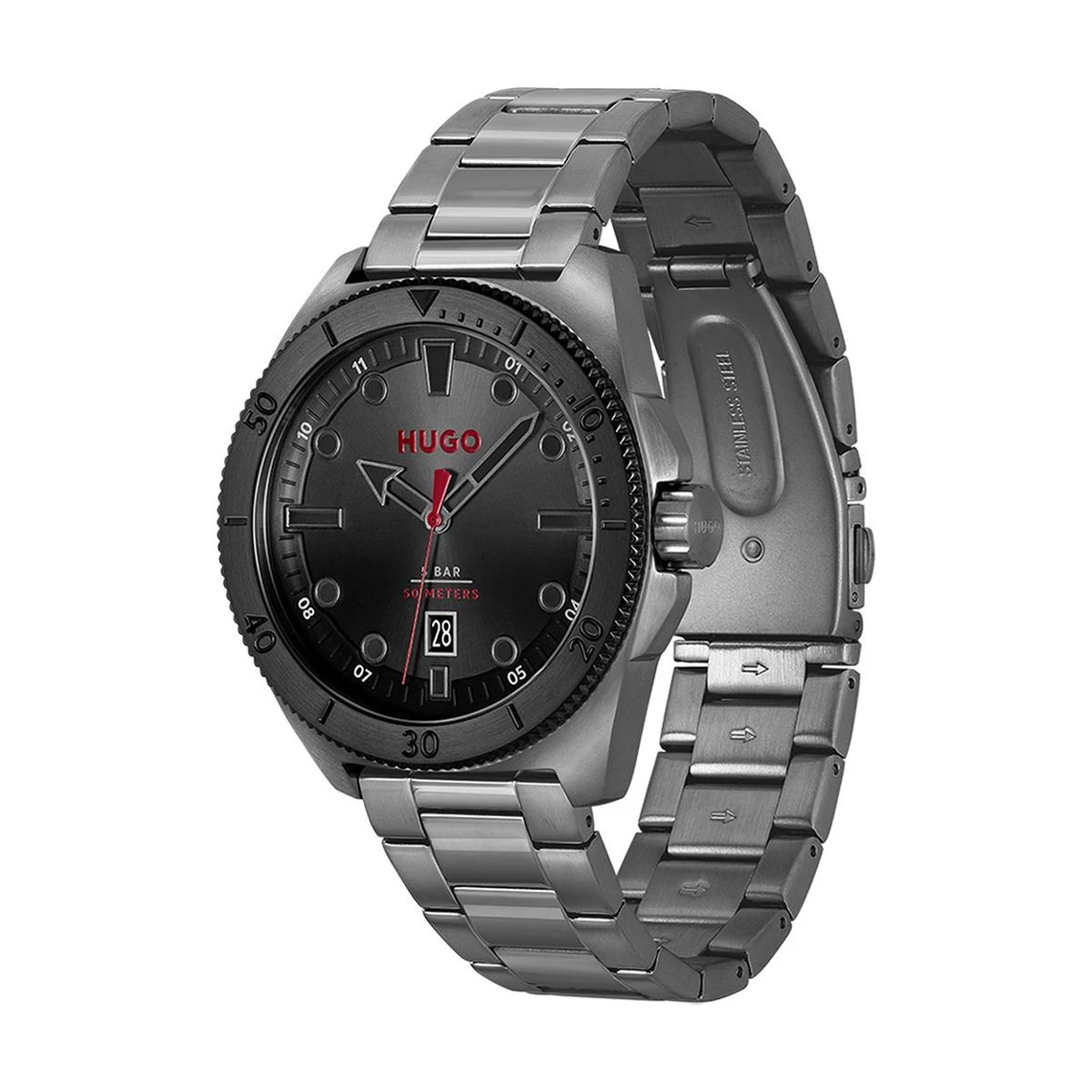 Montre Homme Hugo Boss Visit - 1530306 Bracelet Acier Noir 5 Montre Homme Hugo Boss Visit - 1530306 Bracelet Acier Noir – Image 3