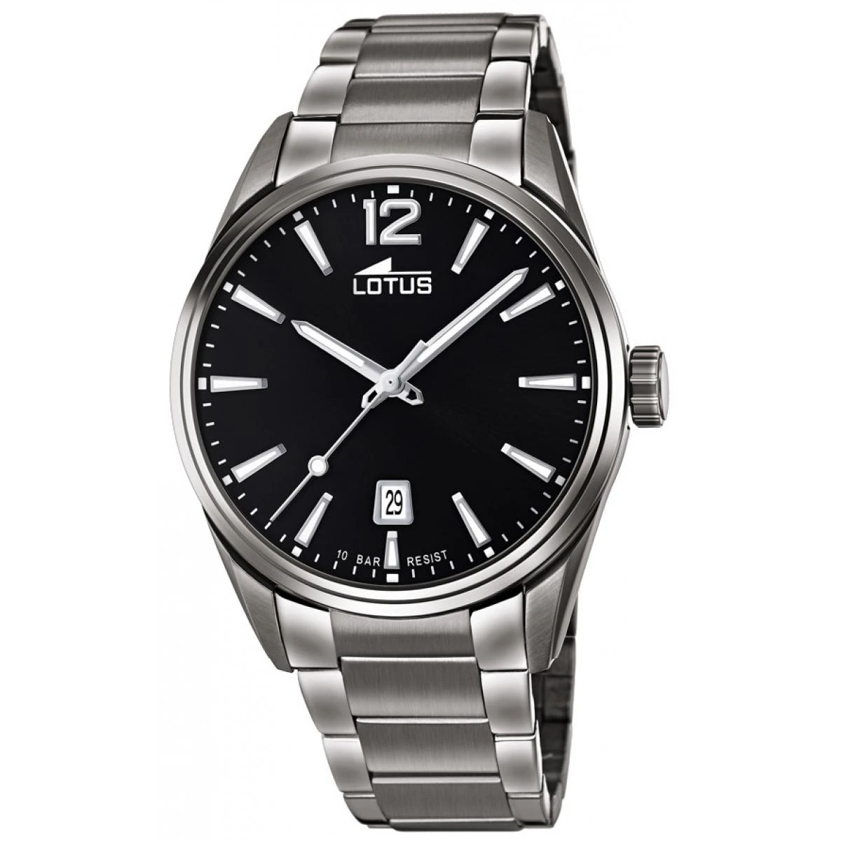 Montre Lotus L18684-3 - Dateur Acier Gris Cadran Noir Homme 3 Montre Lotus L18684-3 - Dateur Acier Gris Cadran Noir Homme