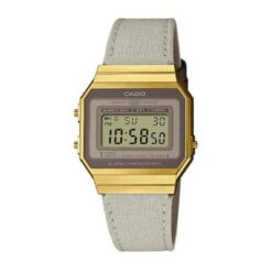 Casio Montre Mixte A700WEGL-7AEF Bracelet Tissu Gris