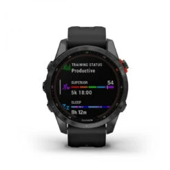 Garmin Montre Connectée Homme Fenix 7S 010-02539-13 - Bracelet Silicone Noir