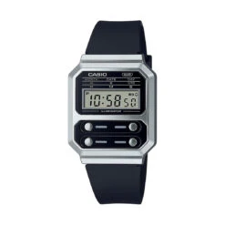 Montres Mixte CASIO A100WEF-1AEF - Bracelet Résine Noir