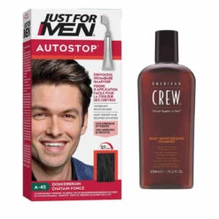 PACK AUTOSTOP & SHAMPOING Châtain Foncé - Coloration Cheveux Homme
