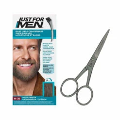 PACK COLORATION BARBE & CISEAUX BARBE - Chatain Moyen Clair