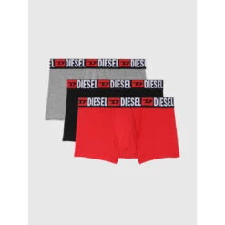 Pack De 3 Boxers Logotes Ceinture Elastique - Noir / Gris / Rouge -MenCorner Boutique pack de 3 boxers logotes ceinture elastique noir 3204374 1140x1140