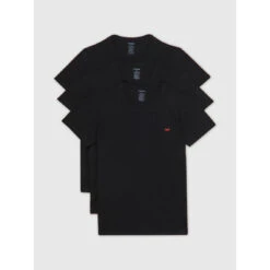 Pack De 3 T-shirts Manches Courtes Logo D - Noir -MenCorner Boutique pack de 3 t shirt manches courtes noir 3204352 1140x1140