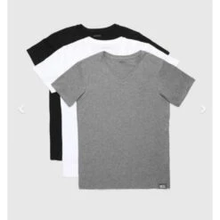 Pack De 3 T-shirts Noir/blanc/gris