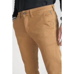 LE TEMPS DES CERISES Pantalon Chino Jogg Kurt Camel -MenCorner Boutique pantalon slim jogg 3518412 7030036 36 1140x1140