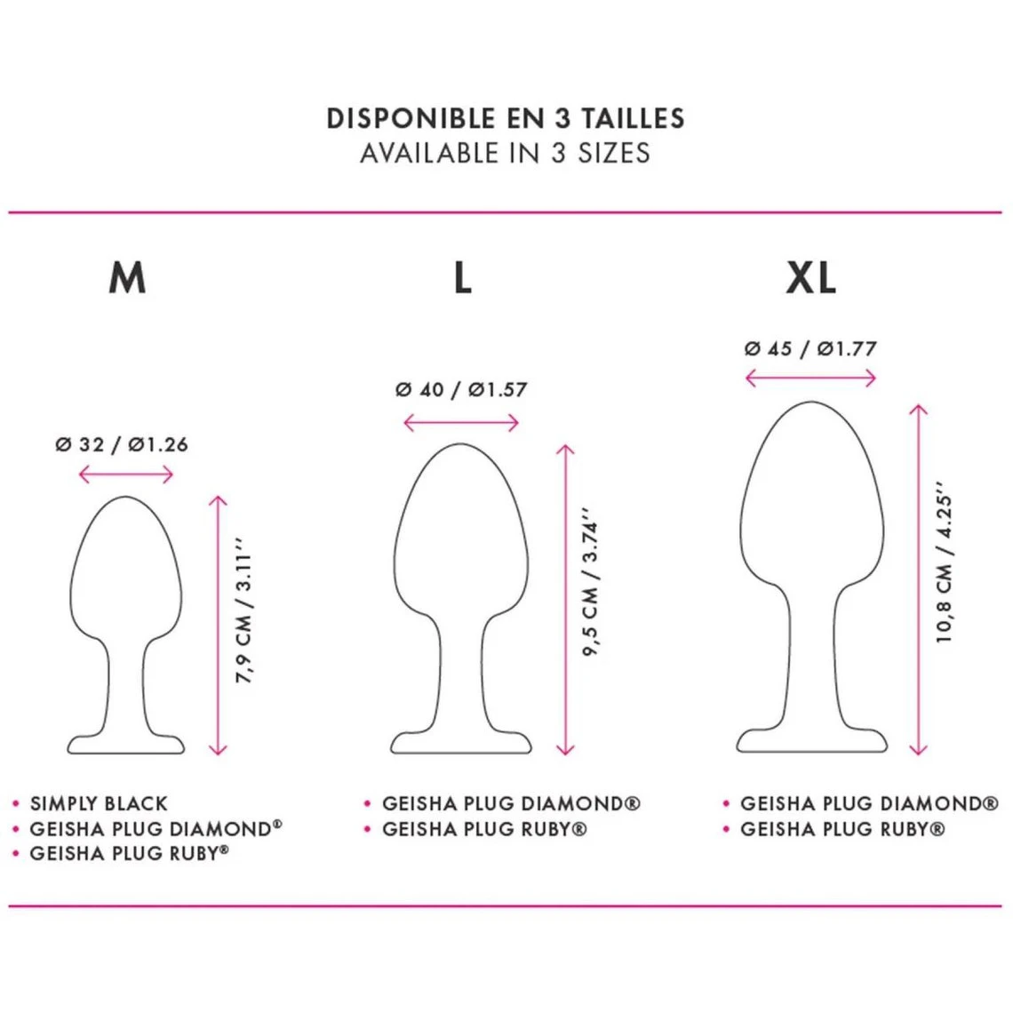 Plug Anal GEISHA PLUG DIAMOND L - Noir Dorcel 6 Plug Anal GEISHA PLUG DIAMOND L - Noir Dorcel – Image 4