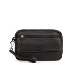 Hexagona Pochette Dragonne Marron