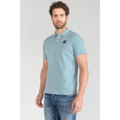 LE TEMPS DES CERISES Polo Aron Bleu-gris